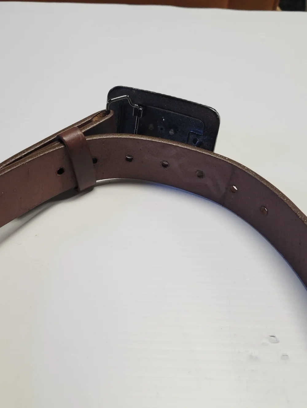 Boston Leather Belt Size 30 Made in USA Genuine Brown Leather Workwear